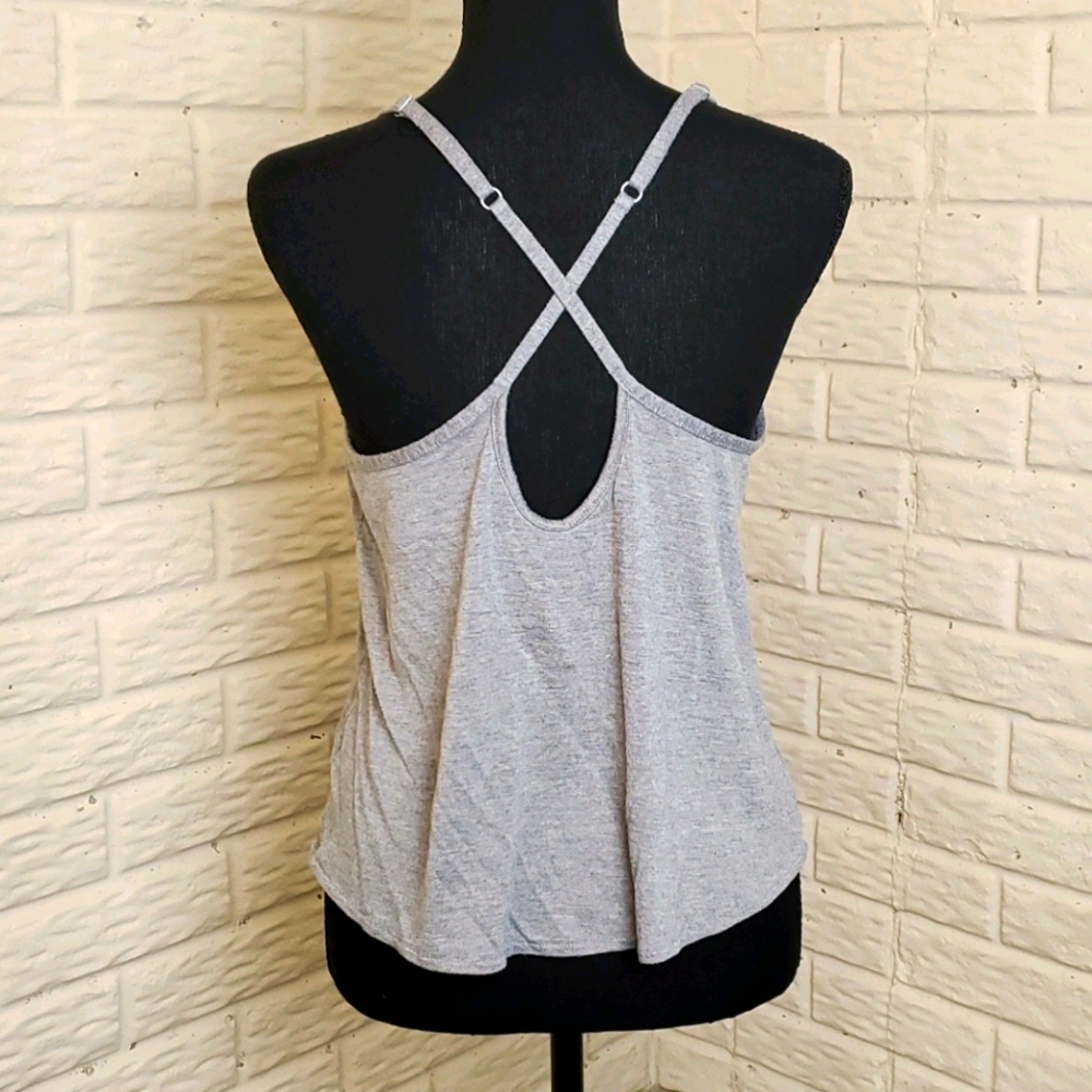tank top, flowy, gray, adjustable straps